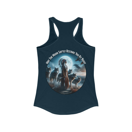May The Moon Softly Restore You At Night - Women's Ideal Racerback Tank